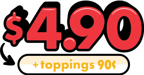 Kids Drinks Price - $4.90 + toppings 90c