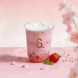 Strawberry Popping Pearl Yoghurt